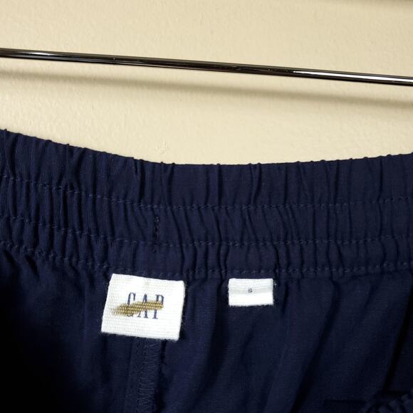 Gap Stretch Drapey Cropped Wide Leg Pants Navy Size S - Picture 7 of 9